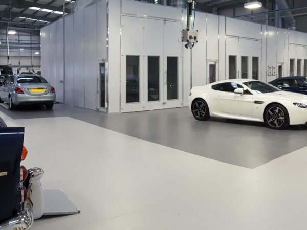 Completed floor in use